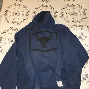 Under Armour Navy Blue Hoodie with Black Logo